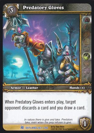 World of Warcraft TCG | Predatory Gloves - Fires of Outland 203/246 | The Nerd Merchant