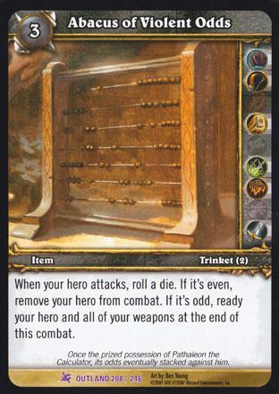 World of Warcraft TCG | Abacus of Violent Odds - Fires of Outland 208/246 | The Nerd Merchant