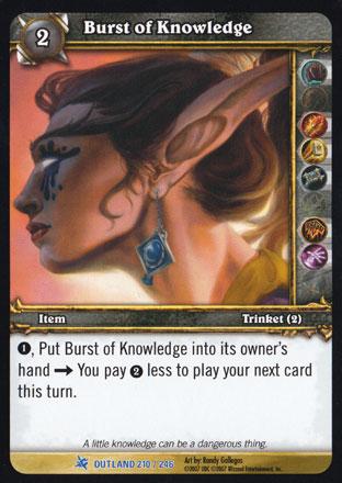 World of Warcraft TCG | Burst of Knowledge - Fires of Outland 210/246 | The Nerd Merchant