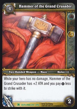 World of Warcraft TCG | Hammer of the Grand Crusader - Fires of Outland 214/246 | The Nerd Merchant