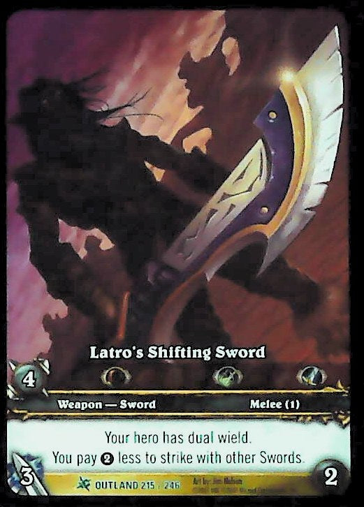 World of Warcraft TCG | Latro's Shifting Sword (Extended Art) - Fires of Outland 215/246 | The Nerd Merchant
