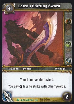 World of Warcraft TCG | Latro's Shifting Sword - Fires of Outland 215/246 | The Nerd Merchant