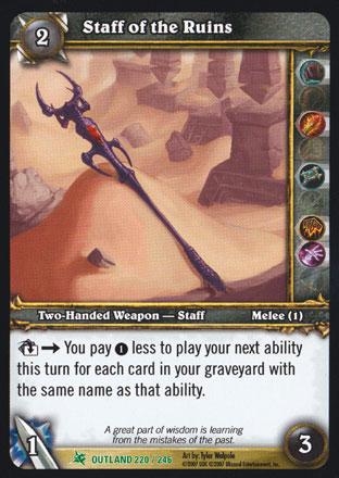 World of Warcraft TCG | Staff of the Ruins - Fires of Outland 220/246 | The Nerd Merchant