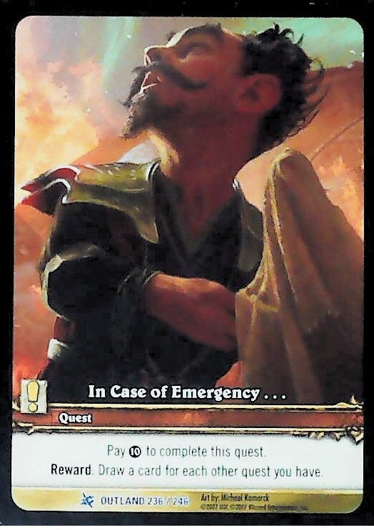 World of Warcraft TCG | In Case of Emergency... (Extended Art) - Fires of Outland 236/246 | The Nerd Merchant