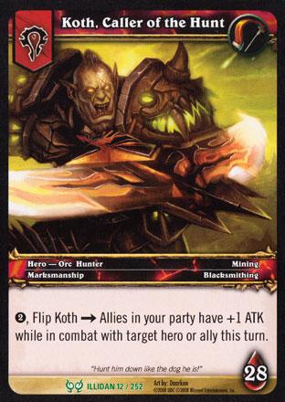 World of Warcraft TCG | Koth, Caller of the Hunt - Hunt for Illidan 12/252 | The Nerd Merchant