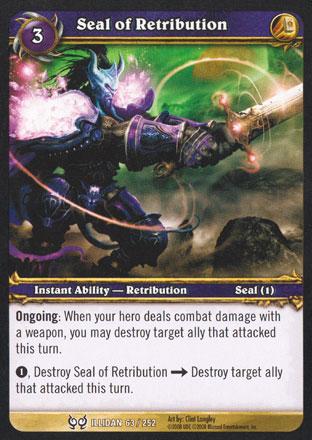 World of Warcraft TCG |Seal of Retribution - Hunt for Illidan 63/252 | The Nerd Merchant