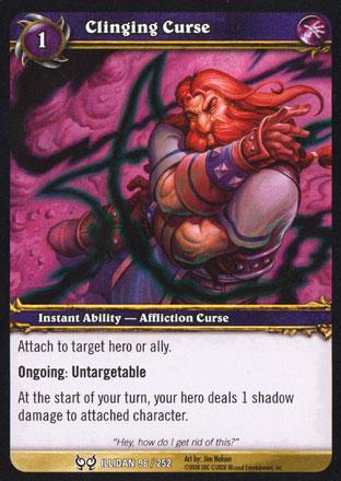 World of Warcraft TCG | Clinging Curse - Hunt for Illidan 96/252 | The Nerd Merchant