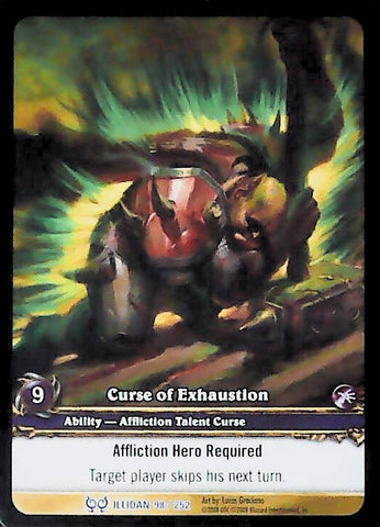 World of Warcraft TCG | Curse Of Exhaustion (Extended Art) - The Hunt for Illidan 98/252 | The Nerd Merchant