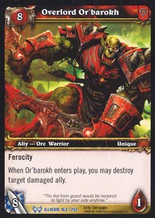 World of Warcraft TCG |Overlord Or'barokh - The Hunt for Illidan 163/252 | The Nerd Merchant