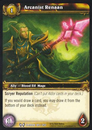 World of Warcraft TCG |Arcanist Renaan - Hunt for Illidan 185/252 | The Nerd Merchant