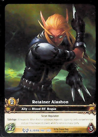 World of Warcraft TCG | Retainer Alashon (Extended Art) - The Hunt for Illidan 190/252 | The Nerd Merchant