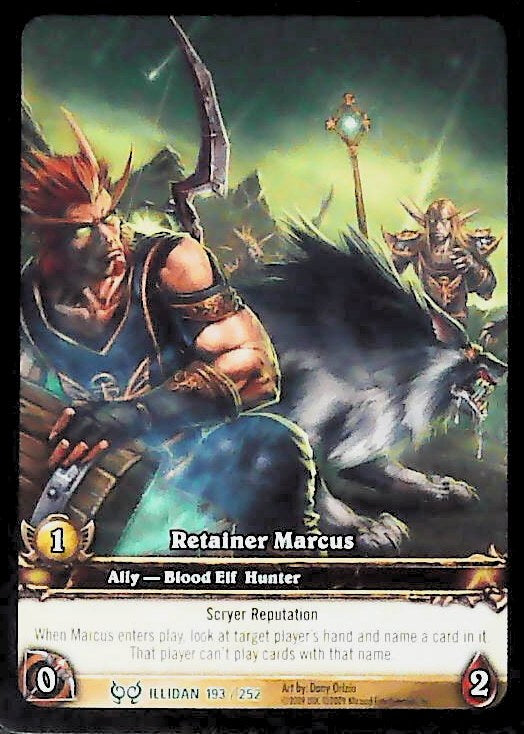 World of Warcraft TCG | Retainer Marcus (Extended Art) - The Hunt for Illidan 193/252 | The Nerd Merchant