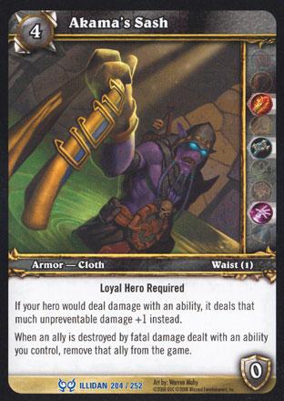 World of Warcraft TCG | Akama's Sash - The Hunt for Illidan 204/252 | The Nerd Merchant