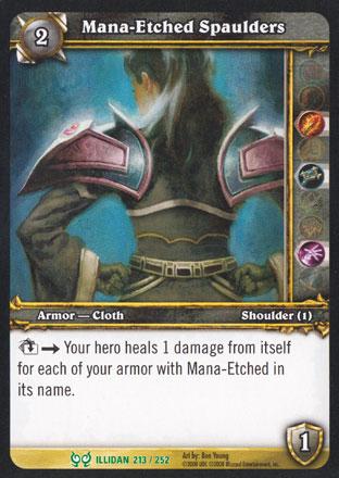 World of Warcraft TCG |Mana-Etched Spaulders - Hunt for Illidan 213/252 | The Nerd Merchant