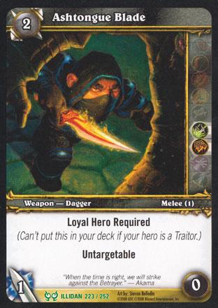 World of Warcraft TCG | Ashtongue Blade - Hunt for Illidan 223/252 | The Nerd Merchant