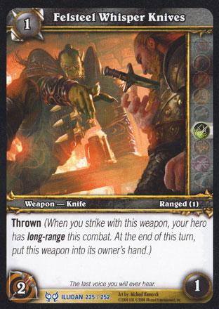 World of Warcraft TCG | Felsteel Whisper Knives - The Hunt for Illidan 225/252 | The Nerd Merchant