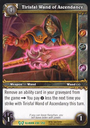 World of Warcraft TCG |Tirisfal Wand of Ascendancy - Hunt for Illidan 230/252 | The Nerd Merchant