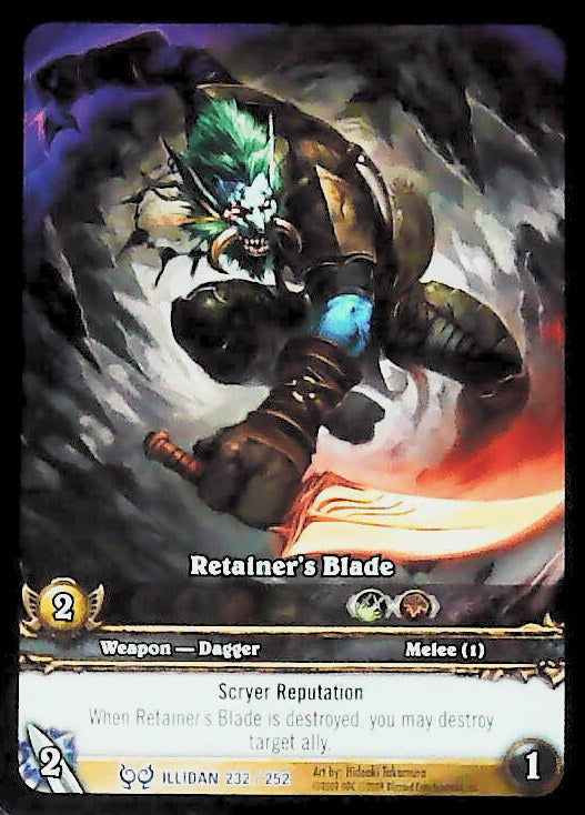 World of Warcraft TCG | Retainer's Blade (Extended Art) - The Hunt for Illidan 232/252 | The Nerd Merchant