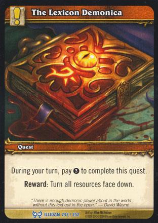 World of Warcraft TCG | The Lexicon Demonica - The Hunt for Illidan 243/252 | The Nerd Merchant