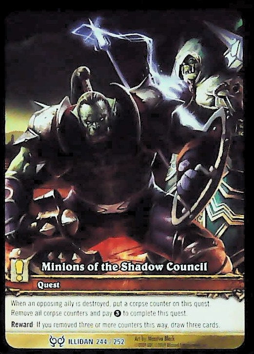 World of Warcraft TCG | Minions of the Shadow Council (Extended Art) - The Hunt for Illidan 244/252 | The Nerd Merchant