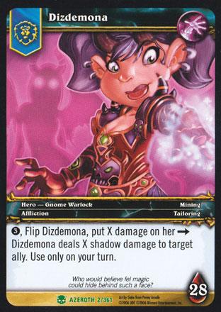 World of Warcraft TCG | Dizdemona - Heroes of Azeroth 2/361 | The Nerd Merchant