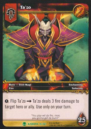 World of Warcraft TCG | Ta'zo - Heroes of Azeroth 15/361 | The Nerd Merchant