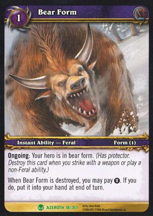 World of Warcraft TCG | Bear Form - Heroes of Azeroth 18/361 | The Nerd Merchant