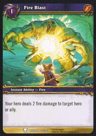 World of Warcraft TCG | Fire Blast (Foil) - Heroes of Azeroth 52/361 | The Nerd Merchant