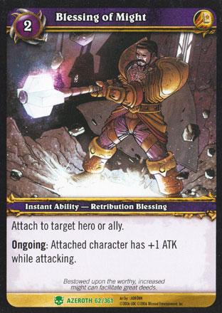 World of Warcraft TCG | Blessing of Might - Heroes of Azeroth 62/361 | The Nerd Merchant