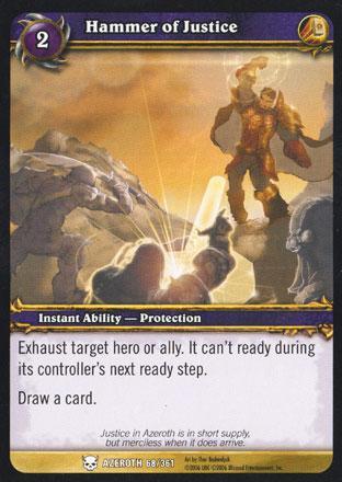 World of Warcraft TCG | Hammer of Justice (Foil) - Heroes of Azeroth 68/361 | The Nerd Merchant