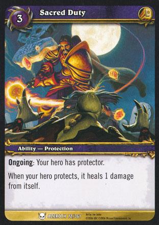 World of Warcraft TCG | Sacred Duty - Heroes of Azeroth 72/361 | The Nerd Merchant