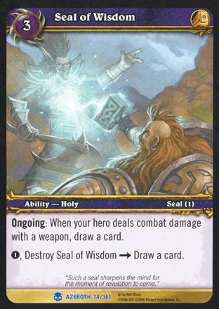 World of Warcraft TCG | Seal of Wisdom - Heroes of Azeroth 74/361 | The Nerd Merchant