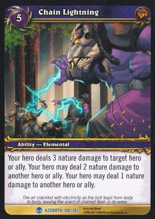 World of Warcraft TCG | Chain Lightning - Heroes of Azeroth 106/361 | The Nerd Merchant