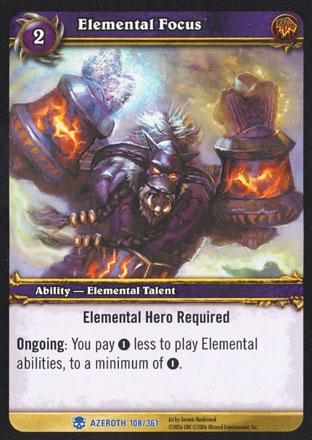 World of Warcraft TCG | Elemental Focus - Heroes of Azeroth 108/361 | The Nerd Merchant