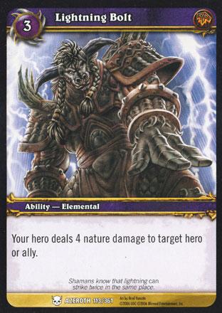 World of Warcraft TCG | Lightning Bolt - Heroes of Azeroth 113/361 | The Nerd Merchant