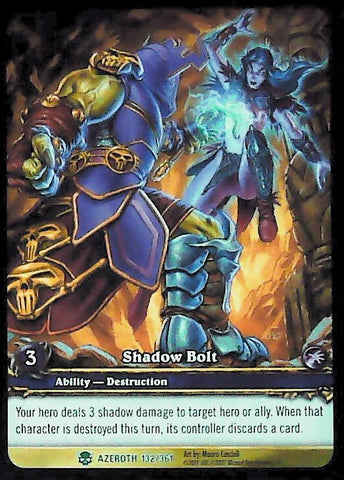 World of Warcraft TCG | Shadow Bolt (Extended Art) - Heroes of Azeroth 132/361 | The Nerd Merchant