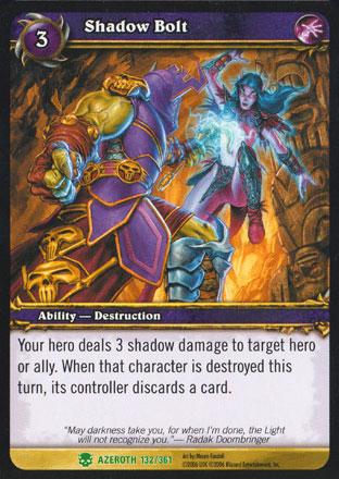 World of Warcraft TCG | Shadow Bolt - Heroes of Azeroth 132/361 | The Nerd Merchant