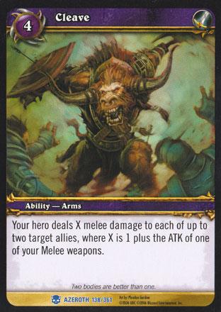 World of Warcraft TCG | Cleave - Heroes of Azeroth 138/361 | The Nerd Merchant