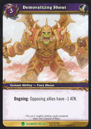 World of Warcraft TCG | Demoralizing Shout - Heroes of Azeroth 140/361 | The Nerd Merchant