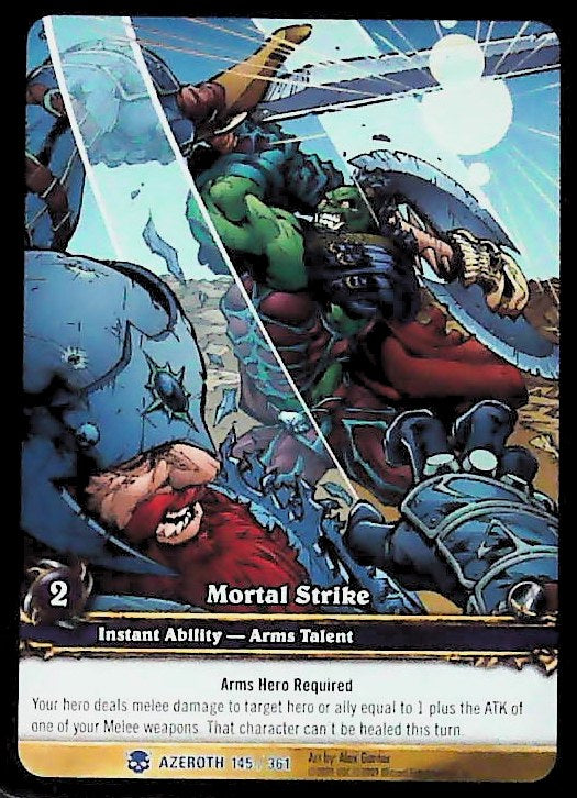 World of Warcraft TCG | Mortal Strike (Extended Art) - Heroes of Azeroth 145/361 | The Nerd Merchant