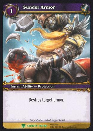 World of Warcraft TCG | Sunder Armor - Heroes of Azeroth 149/361 | The Nerd Merchant