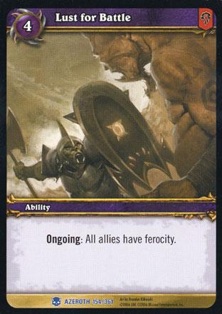 World of Warcraft TCG | Lust for Battle - Heroes of Azeroth 154/361 | The Nerd Merchant
