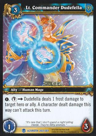 World of Warcraft TCG | Lt. Commander Dudefella - Heroes of Azeroth 203/361 | The Nerd Merchant