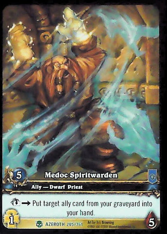 World of Warcraft TCG | Medoc Spiritwarden (Extended Art) - Heroes of Azeroth 205/361 | The Nerd Merchant