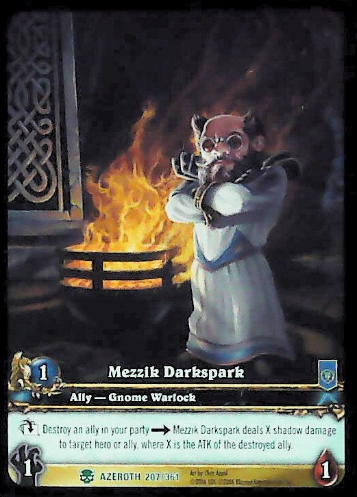 World of Warcraft TCG | Mezzik Darkspark (Extended Art) - Heroes of Azeroth 207/361 | The Nerd Merchant