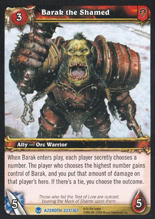 World of Warcraft TCG | Barak the Shamed - Heroes of Azeroth 227/361 | The Nerd Merchant