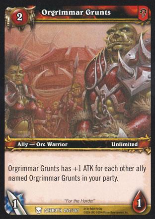 World of Warcraft TCG | Orgrimmar Grunts - Heroes of Azeroth 254/361 | The Nerd Merchant