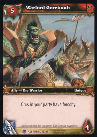 World of Warcraft TCG | Warlord Goretooth - Heroes of Azeroth 268/361 | The Nerd Merchant