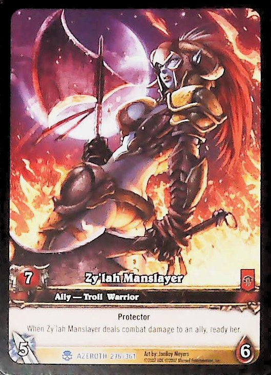 World of Warcraft TCG | Zy'Lah Manslayer (Extended Art) - Heroes of Azeroth 276/361 | The Nerd Merchant