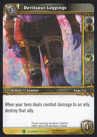 World of Warcraft TCG | Devilsaur Leggings - Heroes of Azeroth 284/361 | The Nerd Merchant